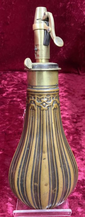 Fluted Rifle Flask by James Dixon & Sons