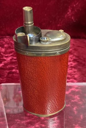 Sykes 3-Way Red Leather Flask