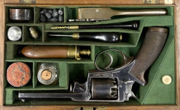 Cased 120-Bore Adams Revolver