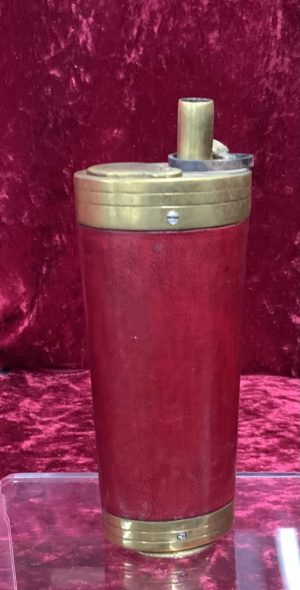 Red Leather 3-Way Flask