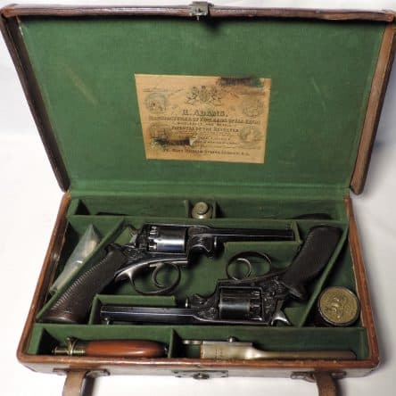 Cased Pair of Robert Adams 120 Bore Revolvers