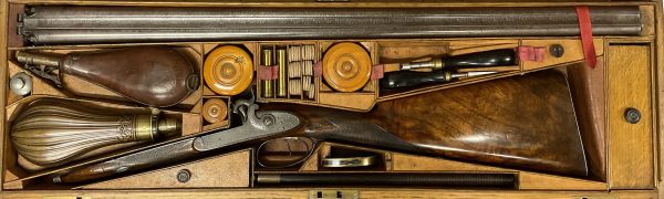 Cased 16 Bore Shotgun by Thomas Elsworth Mortimer