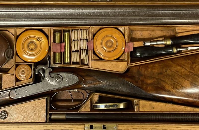 Cased 16 Bore Shotgun by Thomas Elsworth Mortimer