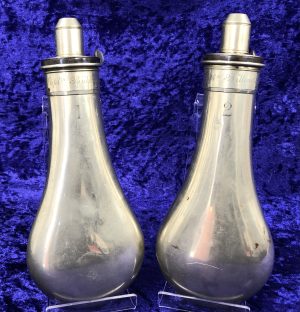 Pair of Sykes Patent Extra Quality Powder Flasks